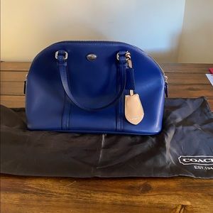 NWT Blue leather Coach bag